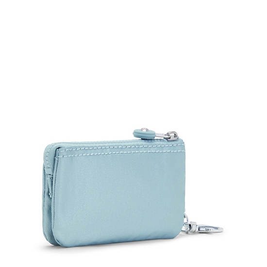 Kipling Creativity Mini Metallic Pouch Keychain Bags Pearl Teal Metallic | AU 2099TC